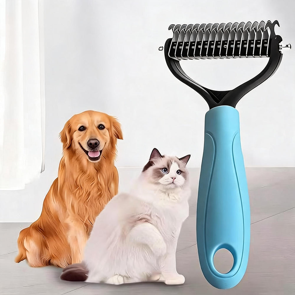Pet Deshedding Rake – main product photo on white background